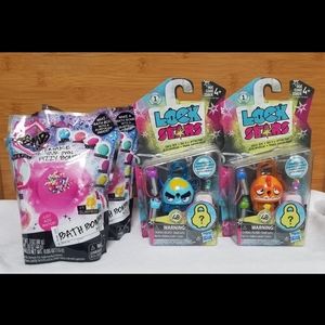 2 NEW HASBRO "LOCK STARS" SERIES 1 & 2 Series & BATH BOMBS LOT
